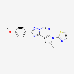 2-(4-methoxyphenyl)-8,9-dimethyl-7-(1,3-thiazol-2-yl)-7H-pyrrolo[3,2-e][1,2,4]triazolo[1,5-c]pyrimidine