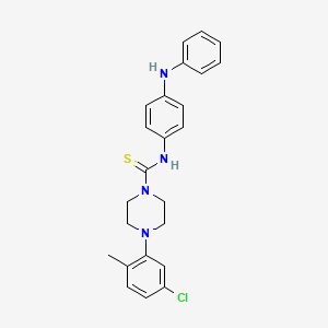 4-(5-chloro-2-methylphenyl)-N-[4-(phenylamino)phenyl]piperazine-1-carbothioamide