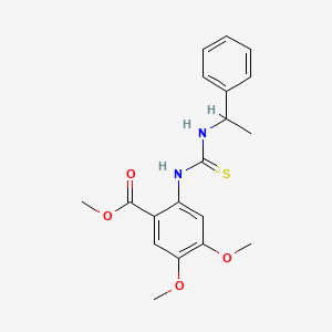 molecular formula C19H22N2O4S B10865137 Methyl 4,5-dimethoxy-2-{[(1-phenylethyl)carbamothioyl]amino}benzoate 