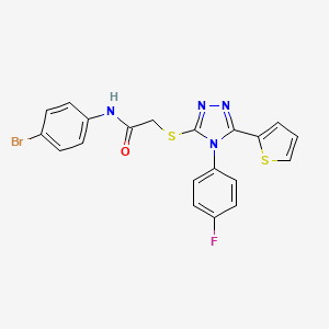 N-(4-bromophenyl)-2-{[4-(4-fluorophenyl)-5-(thiophen-2-yl)-4H-1,2,4-triazol-3-yl]sulfanyl}acetamide