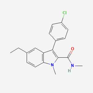 3-(4-chlorophenyl)-5-ethyl-N,1-dimethyl-1H-indole-2-carboxamide