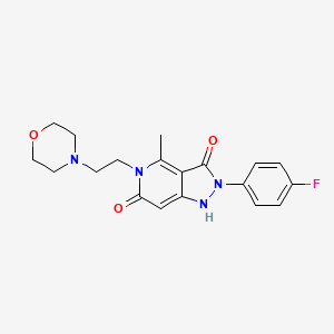 2-(4-fluorophenyl)-4-methyl-5-[2-(morpholin-4-yl)ethyl]-1H-pyrazolo[4,3-c]pyridine-3,6(2H,5H)-dione