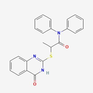 2-[(4-oxo-3,4-dihydroquinazolin-2-yl)sulfanyl]-N,N-diphenylpropanamide