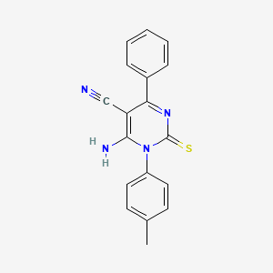 6-Amino-1-(4-methylphenyl)-4-phenyl-2-thioxo-1,2-dihydropyrimidine-5-carbonitrile