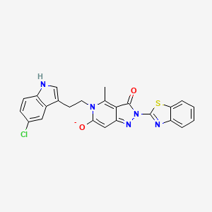 2-(1,3-benzothiazol-2-yl)-5-[2-(5-chloro-1H-indol-3-yl)ethyl]-4-methyl-3-oxo-3,5-dihydro-2H-pyrazolo[4,3-c]pyridin-6-olate