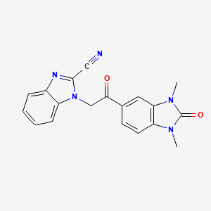 1-[2-(1,3-dimethyl-2-oxo-2,3-dihydro-1H-benzimidazol-5-yl)-2-oxoethyl]-1H-benzimidazole-2-carbonitrile