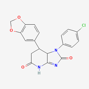 7-(1,3-benzodioxol-5-yl)-1-(4-chlorophenyl)-7,7a-dihydro-1H-imidazo[4,5-b]pyridine-2,5(4H,6H)-dione