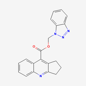 molecular formula C20H16N4O2 B10865251 1H-benzotriazol-1-ylmethyl 2,3-dihydro-1H-cyclopenta[b]quinoline-9-carboxylate 