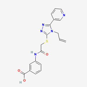 3-[({[4-(prop-2-en-1-yl)-5-(pyridin-3-yl)-4H-1,2,4-triazol-3-yl]sulfanyl}acetyl)amino]benzoic acid