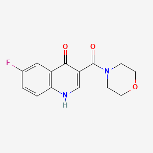 molecular formula C14H13FN2O3 B10865289 (6-Fluoro-4-hydroxyquinolin-3-yl)(morpholin-4-yl)methanone 