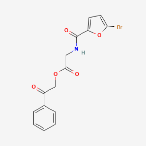 2-oxo-2-phenylethyl N-[(5-bromofuran-2-yl)carbonyl]glycinate