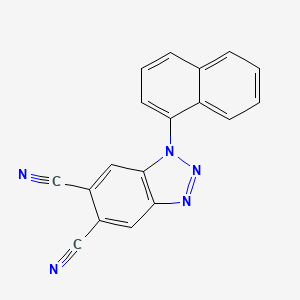 molecular formula C18H9N5 B10865306 1-Naphthylbenzotriazole-5,6-dicarbonitrile 