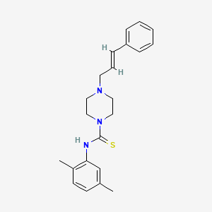 molecular formula C22H27N3S B10865317 N-(2,5-dimethylphenyl)-4-[(2E)-3-phenylprop-2-en-1-yl]piperazine-1-carbothioamide 