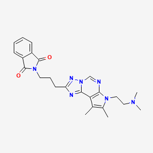 2-(3-{7-[2-(dimethylamino)ethyl]-8,9-dimethyl-7H-pyrrolo[3,2-e][1,2,4]triazolo[1,5-c]pyrimidin-2-yl}propyl)-1H-isoindole-1,3(2H)-dione