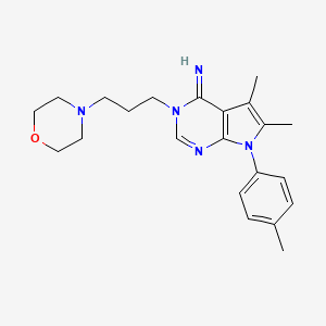 5,6-dimethyl-7-(4-methylphenyl)-3-[3-(morpholin-4-yl)propyl]-3,7-dihydro-4H-pyrrolo[2,3-d]pyrimidin-4-imine