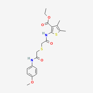 molecular formula C20H24N2O5S2 B10865363 Ethyl 2-{[({2-[(4-methoxyphenyl)amino]-2-oxoethyl}sulfanyl)acetyl]amino}-4,5-dimethylthiophene-3-carboxylate 