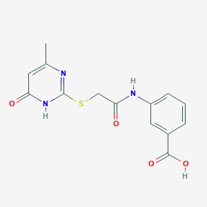 3-({[(4-Hydroxy-6-methylpyrimidin-2-yl)sulfanyl]acetyl}amino)benzoic acid