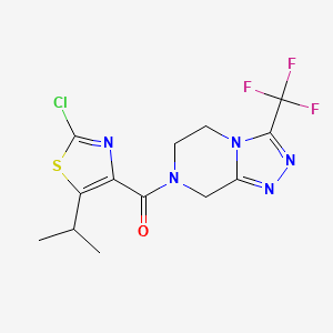 [2-chloro-5-(propan-2-yl)-1,3-thiazol-4-yl][3-(trifluoromethyl)-5,6-dihydro[1,2,4]triazolo[4,3-a]pyrazin-7(8H)-yl]methanone