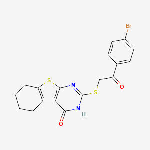 2-{[2-(4-bromophenyl)-2-oxoethyl]sulfanyl}-5,6,7,8-tetrahydro[1]benzothieno[2,3-d]pyrimidin-4(3H)-one