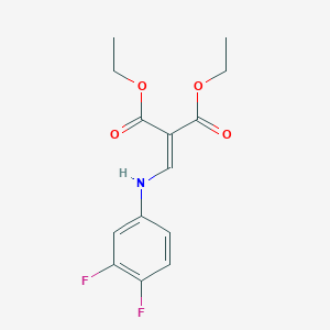 molecular formula C14H15F2NO4 B10865484 Diethyl 2-((3,4-difluoroanilino)methylene)malonate 