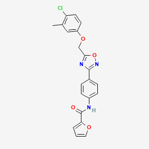 N-(4-{5-[(4-chloro-3-methylphenoxy)methyl]-1,2,4-oxadiazol-3-yl}phenyl)furan-2-carboxamide