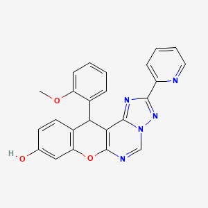 12-(2-Methoxyphenyl)-2-(2-pyridyl)-12H-chromeno[3,2-E][1,2,4]triazolo[1,5-C]pyrimidin-9-OL