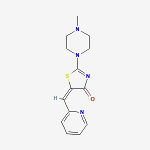 (5E)-2-(4-methylpiperazin-1-yl)-5-(pyridin-2-ylmethylidene)-1,3-thiazol-4(5H)-one