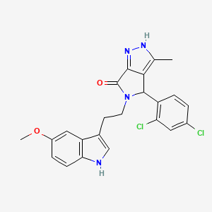 4-(2,4-dichlorophenyl)-5-[2-(5-methoxy-1H-indol-3-yl)ethyl]-3-methyl-4,5-dihydropyrrolo[3,4-c]pyrazol-6(2H)-one