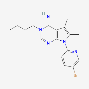 7-(5-bromopyridin-2-yl)-3-butyl-5,6-dimethyl-3,7-dihydro-4H-pyrrolo[2,3-d]pyrimidin-4-imine