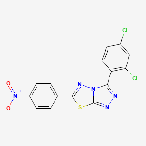 molecular formula C15H7Cl2N5O2S B10865590 3-(2,4-Dichlorophenyl)-6-(4-nitrophenyl)[1,2,4]triazolo[3,4-b][1,3,4]thiadiazole 