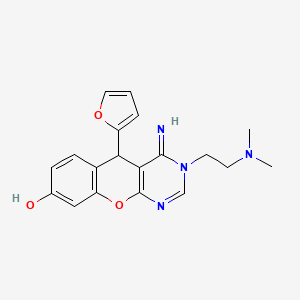 3-[2-(dimethylamino)ethyl]-5-(furan-2-yl)-4-imino-3,5-dihydro-4H-chromeno[2,3-d]pyrimidin-8-ol