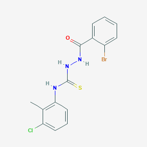 2-[(2-bromophenyl)carbonyl]-N-(3-chloro-2-methylphenyl)hydrazinecarbothioamide