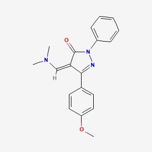 molecular formula C19H19N3O2 B10865610 (4Z)-4-[(dimethylamino)methylidene]-5-(4-methoxyphenyl)-2-phenyl-2,4-dihydro-3H-pyrazol-3-one 