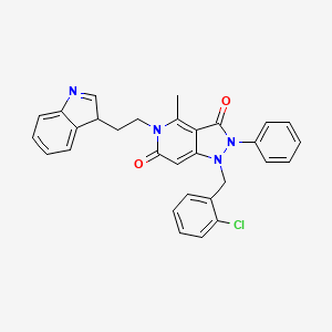 molecular formula C30H25ClN4O2 B10865618 1-(2-chlorobenzyl)-5-[2-(3H-indol-3-yl)ethyl]-4-methyl-2-phenyl-1H-pyrazolo[4,3-c]pyridine-3,6(2H,5H)-dione 