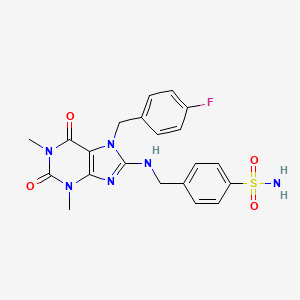 4-({[7-(4-fluorobenzyl)-1,3-dimethyl-2,6-dioxo-2,3,6,7-tetrahydro-1H-purin-8-yl]amino}methyl)benzenesulfonamide