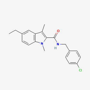 N-(4-chlorobenzyl)-5-ethyl-1,3-dimethyl-1H-indole-2-carboxamide