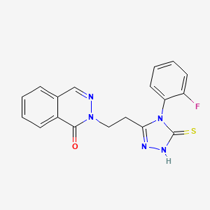 2-{2-[4-(2-fluorophenyl)-5-sulfanyl-4H-1,2,4-triazol-3-yl]ethyl}phthalazin-1(2H)-one