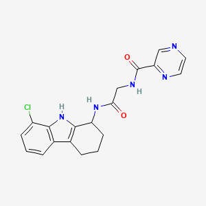 N-(2-((8-chloro-2,3,4,9-tetrahydro-1H-carbazol-1-yl)amino)-2-oxoethyl)pyrazine-2-carboxamide