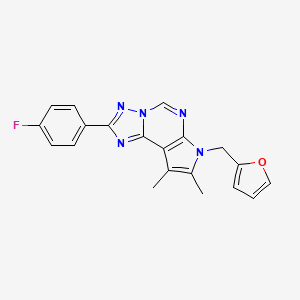 2-(4-Fluorophenyl)-7-(2-furylmethyl)-8,9-dimethyl-7H-pyrrolo[3,2-E][1,2,4]triazolo[1,5-C]pyrimidine