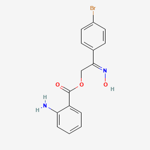 molecular formula C15H13BrN2O3 B10865704 (2Z)-2-(4-bromophenyl)-2-(hydroxyimino)ethyl 2-aminobenzoate 