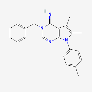 3-benzyl-5,6-dimethyl-7-(4-methylphenyl)-3,7-dihydro-4H-pyrrolo[2,3-d]pyrimidin-4-imine