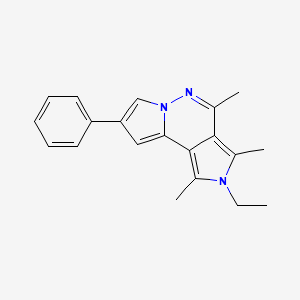 4-ethyl-3,5,7-trimethyl-11-phenyl-4,8,9-triazatricyclo[7.3.0.02,6]dodeca-1(12),2,5,7,10-pentaene