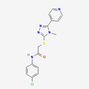 N-(4-chlorophenyl)-2-{[4-methyl-5-(pyridin-4-yl)-4H-1,2,4-triazol-3-yl]sulfanyl}acetamide