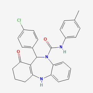 11-(4-chlorophenyl)-N-(4-methylphenyl)-1-oxo-1,2,3,4,5,11-hexahydro-10H-dibenzo[b,e][1,4]diazepine-10-carboxamide