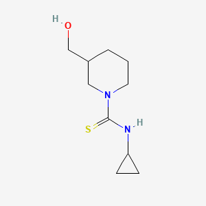 molecular formula C10H18N2OS B10865784 N-cyclopropyl-3-(hydroxymethyl)piperidine-1-carbothioamide 