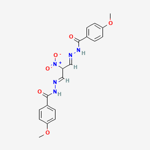 molecular formula C19H19N5O6 B10865804 4-Methoxy-N'~1~-{3-[2-(4-methoxybenzoyl)hydrazono]-2-nitropropylidene}benzohydrazide 