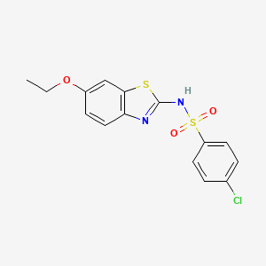 4-chloro-N-(6-ethoxy-1,3-benzothiazol-2-yl)benzenesulfonamide