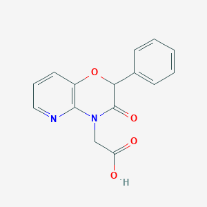 molecular formula C15H12N2O4 B10865820 2-(3-Oxo-2-phenyl-2H-pyrido[3,2-b][1,4]oxazin-4(3H)-yl)acetic acid 