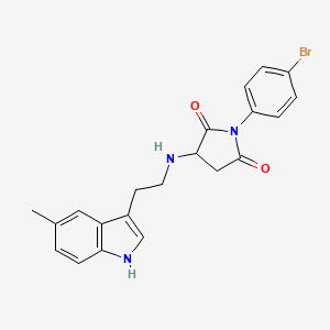 1-(4-bromophenyl)-3-{[2-(5-methyl-1H-indol-3-yl)ethyl]amino}pyrrolidine-2,5-dione