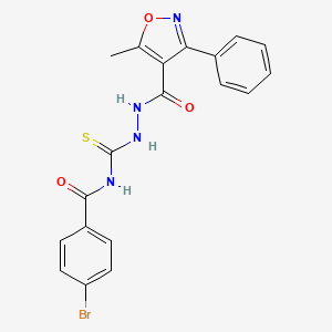 4-Bromo-N-[N'-(5-methyl-3-phenyl-isoxazole-4-carbonyl)-hydrazinocarbothioyl]-benzamide